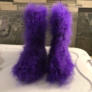 Purple Feather Festival Booties